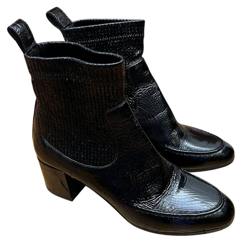 Pierre Hardy women's ankle boots black patent leather Size 36 EU Shiny